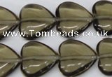 CHG65 17*17mm heart synthetic smoky quartz beads wholesale