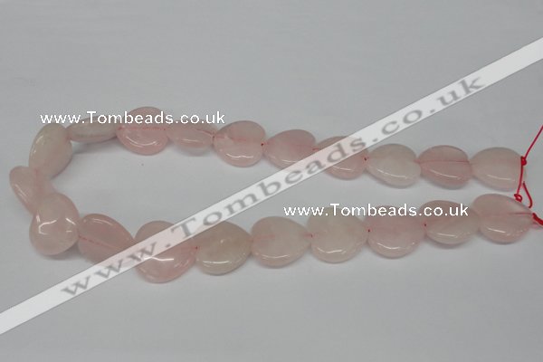 CHG80 15.5 inches 20*20mm heart rose quartz beads wholesale