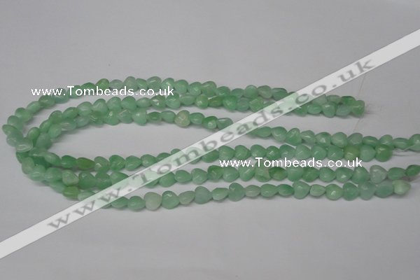 CHG90 15.5 inches 8*8mm faceted heart amazonite beads wholesale