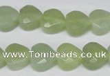 CHG93 15.5 inches 12*12mm faceted heart New jade beads wholesale