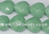 CHG95 15.5 inches 18*18mm faceted heart amazonite beads wholesale