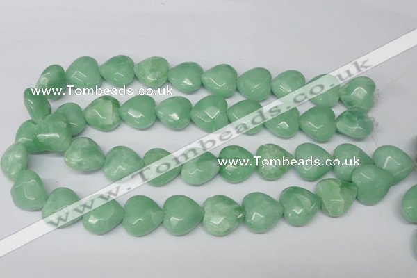 CHG95 15.5 inches 18*18mm faceted heart amazonite beads wholesale