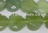 CHG96 15.5 inches 18*18mm faceted heart New jade beads wholesale