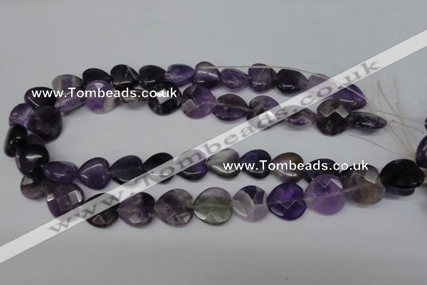 CHG97 15.5 inches 18*18mm faceted heart amethyst beads wholesale