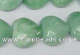 CHG99 15.5 inches 20*20mm faceted heart amazonite beads wholesale