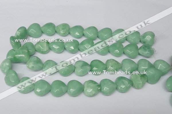 CHG99 15.5 inches 20*20mm faceted heart amazonite beads wholesale