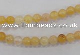 CHJ01 15.5 inches 4mm round honey jade stone beads wholesale