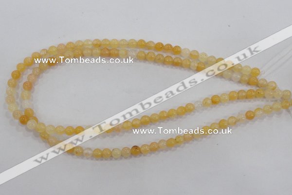 CHJ01 15.5 inches 4mm round honey jade stone beads wholesale