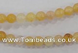 CHJ02 15.5 inches 6mm round honey jade stone beads wholesale