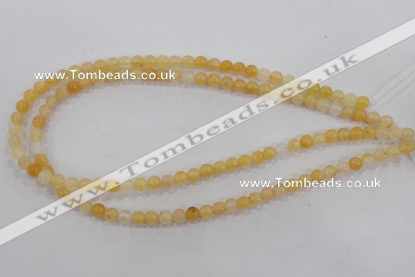 CHJ02 15.5 inches 6mm round honey jade stone beads wholesale