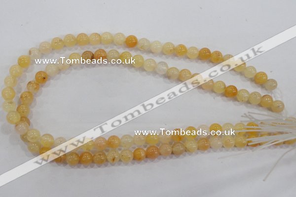 CHJ03 15.5 inches 8mm round honey jade stone beads wholesale