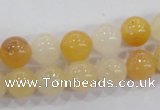 CHJ04 15.5 inches 10mm round honey jade stone beads wholesale