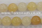 CHJ05 15.5 inches 12mm round honey jade stone beads wholesale