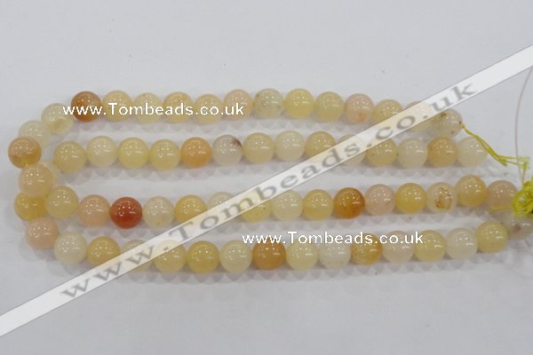 CHJ05 15.5 inches 12mm round honey jade stone beads wholesale