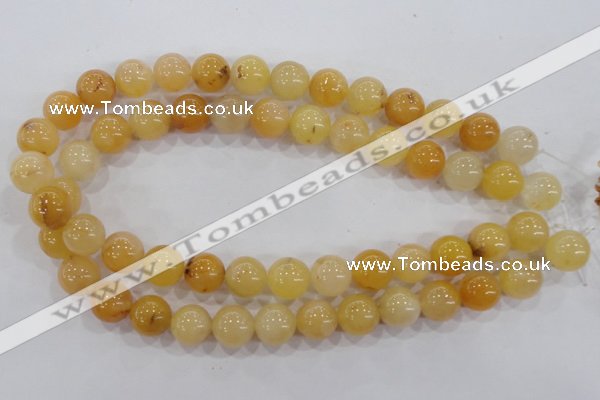 CHJ06 15.5 inches 14mm round honey jade stone beads wholesale