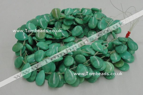 CHM10 16 inches 18*25mm flat teardrop green hemimorphite beads wholesale