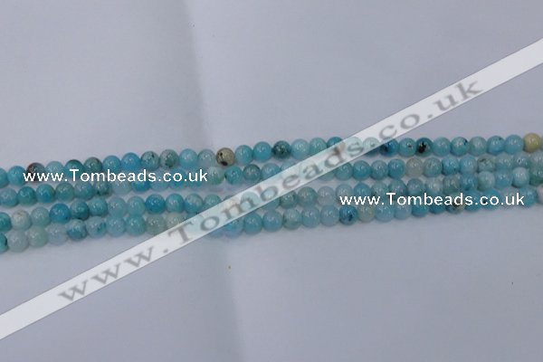 CHM200 15.5 inches 4mm round blue hemimorphite beads wholesale