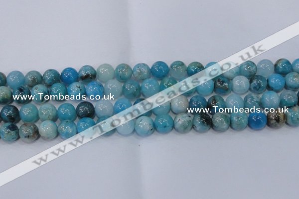 CHM204 15.5 inches 12mm round blue hemimorphite beads wholesale