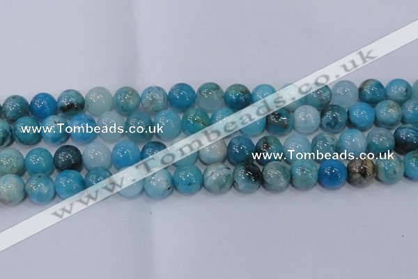 CHM205 15.5 inches 14mm round blue hemimorphite beads wholesale