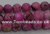 CHM222 15.5 inches 8mm round dyed hemimorphite beads wholesale