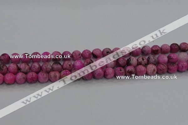 CHM222 15.5 inches 8mm round dyed hemimorphite beads wholesale