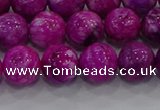 CHM232 15.5 inches 12mm round dyed hemimorphite beads wholesale