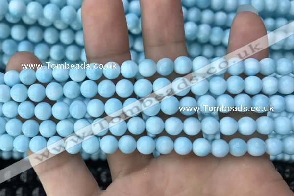 CHM301 15.5 inches 6mm round blue hemimorphite gemstone beads