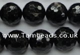 CHS06 15.5 inches 16mm faceted round natural hypersthene gemstone beads