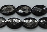 CHS07 15.5 inches 13*18mm faceted oval natural hypersthene gemstone beads