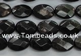 CHS14 15.5 inches 10*14mm faceted oval natural hypersthene beads