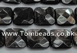 CHS27 15.5 inches 15*15mm faceted square natural hypersthene beads