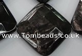 CHS32 15.5 inches 30*30mm faceted diamond natural hypersthene beads