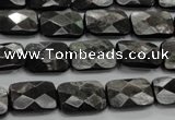 CHS35 15.5 inches 10*14mm faceted rectangle natural hypersthene beads