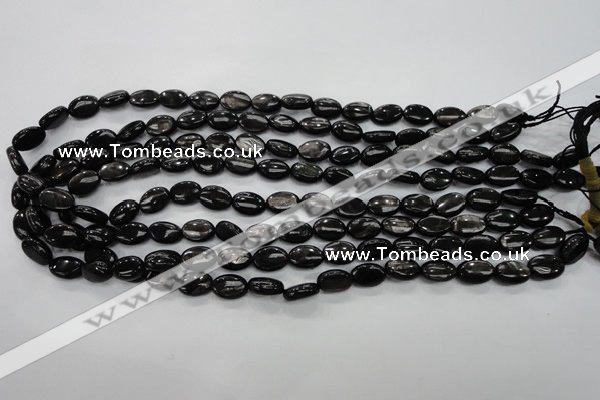 CHS70 15.5 inches 8*12mm oval natural hypersthene beads