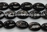 CHS71 15.5 inches 10*14mm oval natural hypersthene beads