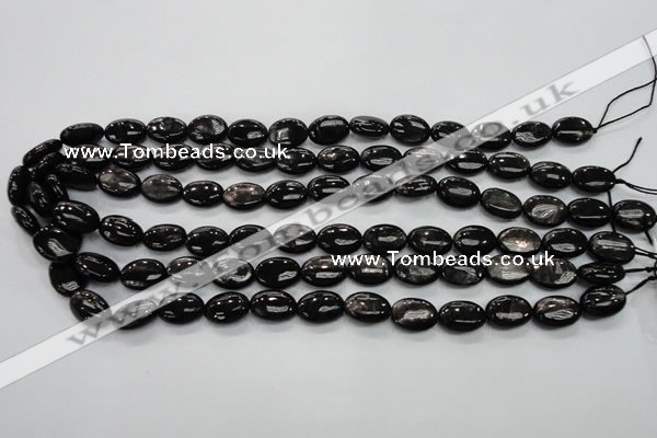 CHS71 15.5 inches 10*14mm oval natural hypersthene beads