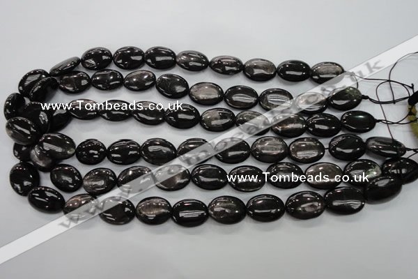 CHS73 15.5 inches 13*18mm oval natural hypersthene beads