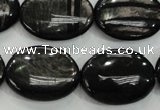 CHS75 15.5 inches 18*25mm oval natural hypersthene beads