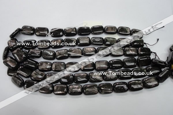 CHS91 15.5 inches 13*18mm rectangle natural hypersthene beads