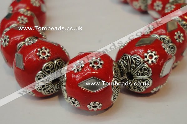 CIB101 17mm round fashion Indonesia jewelry beads wholesale