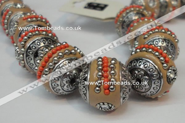 CIB112 18mm round fashion Indonesia jewelry beads wholesale