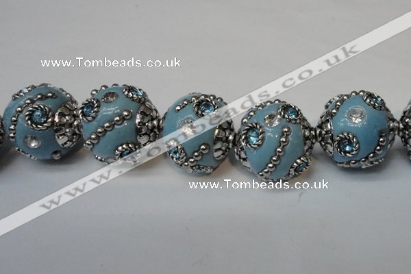 CIB123 19mm round fashion Indonesia jewelry beads wholesale