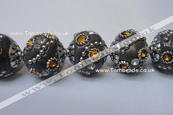 CIB124 19mm round fashion Indonesia jewelry beads wholesale