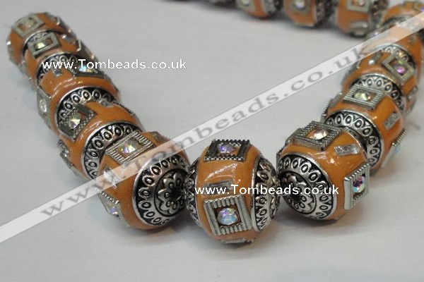 CIB133 18mm round fashion Indonesia jewelry beads wholesale