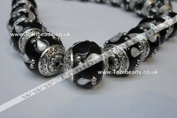 CIB144 18mm round fashion Indonesia jewelry beads wholesale