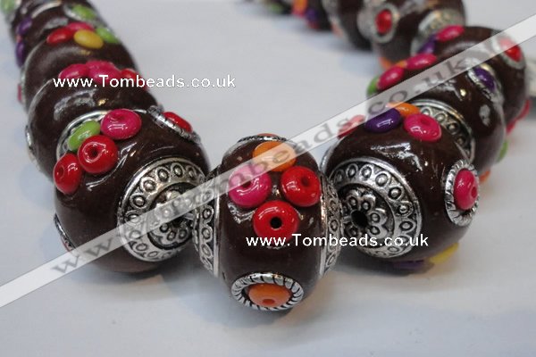 CIB153 21mm round fashion Indonesia jewelry beads wholesale