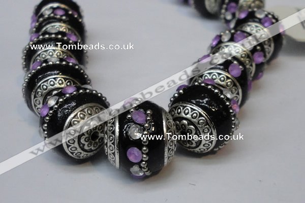 CIB171 19mm round fashion Indonesia jewelry beads wholesale