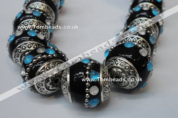 CIB172 19mm round fashion Indonesia jewelry beads wholesale