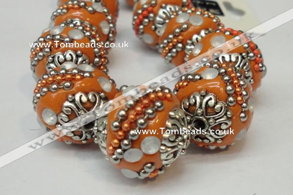 CIB184 18mm round fashion Indonesia jewelry beads wholesale