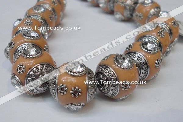 CIB191 19mm round fashion Indonesia jewelry beads wholesale